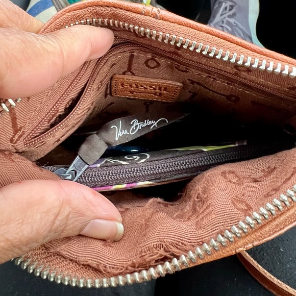 Fossil long live vintage weathered leather brown crossbody bag - Picture 2 of 10